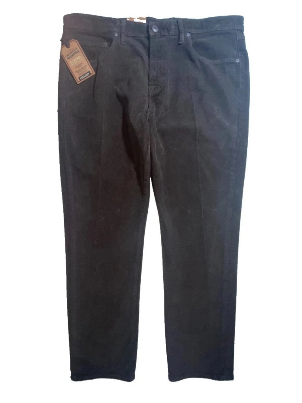 NEW Cremieux Corbin Stretch Cord Corduroy Straight Flat Pants Cotton Dark Brown